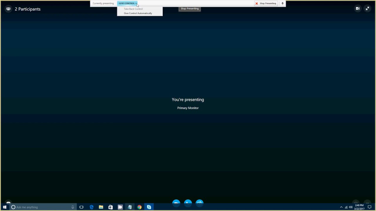skype share screen and share control